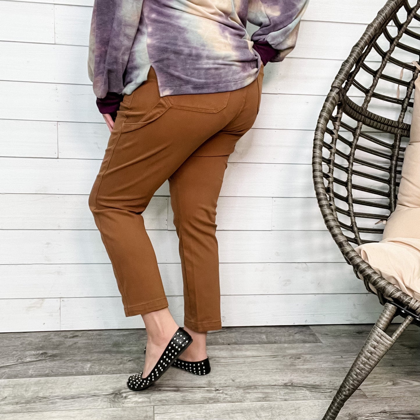 Judy Blue Brown Slim Fit Utility Jeans