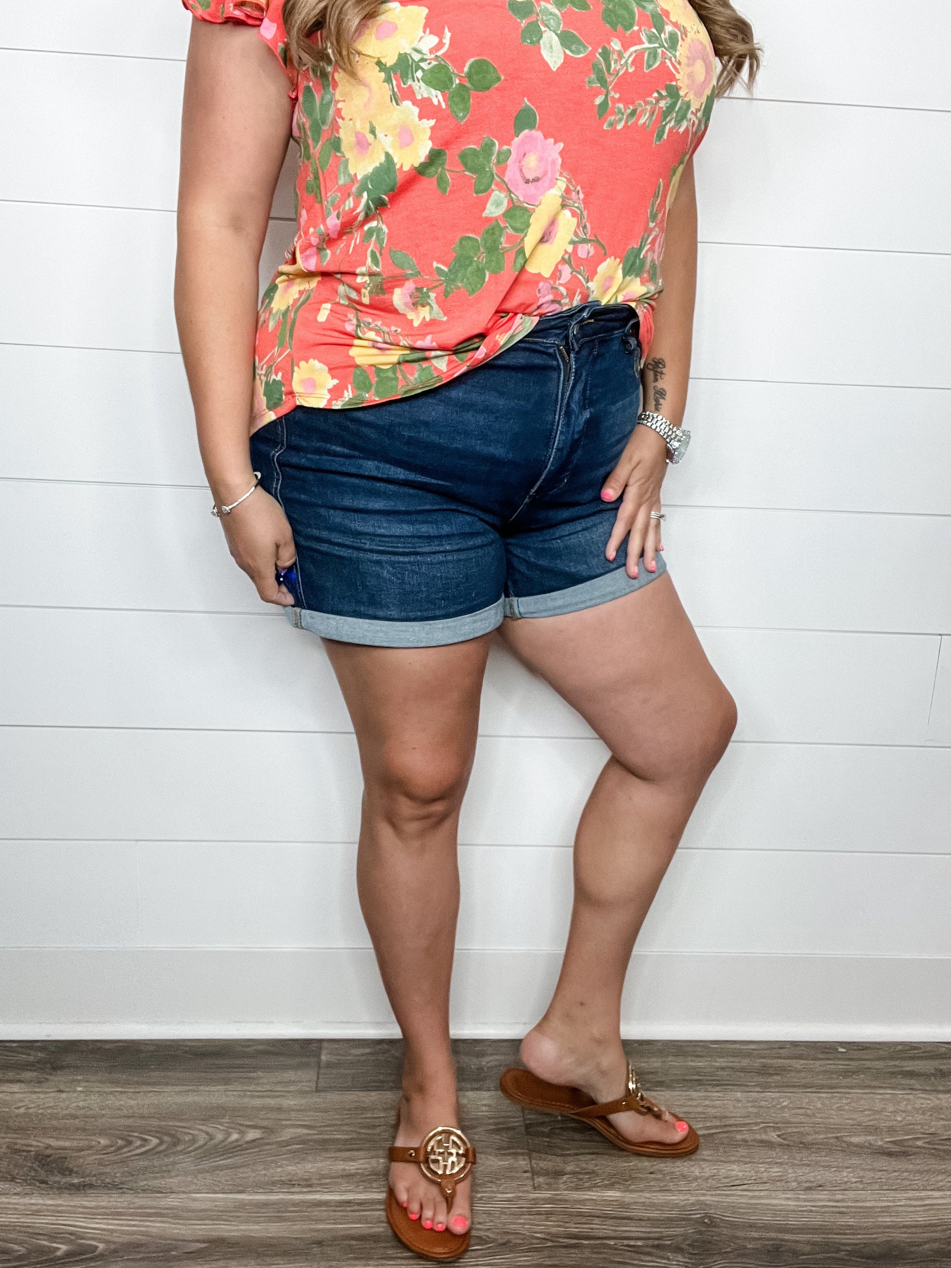 Judy Blue "Cold In Here" Tummy Control Cooling Denim Shorts