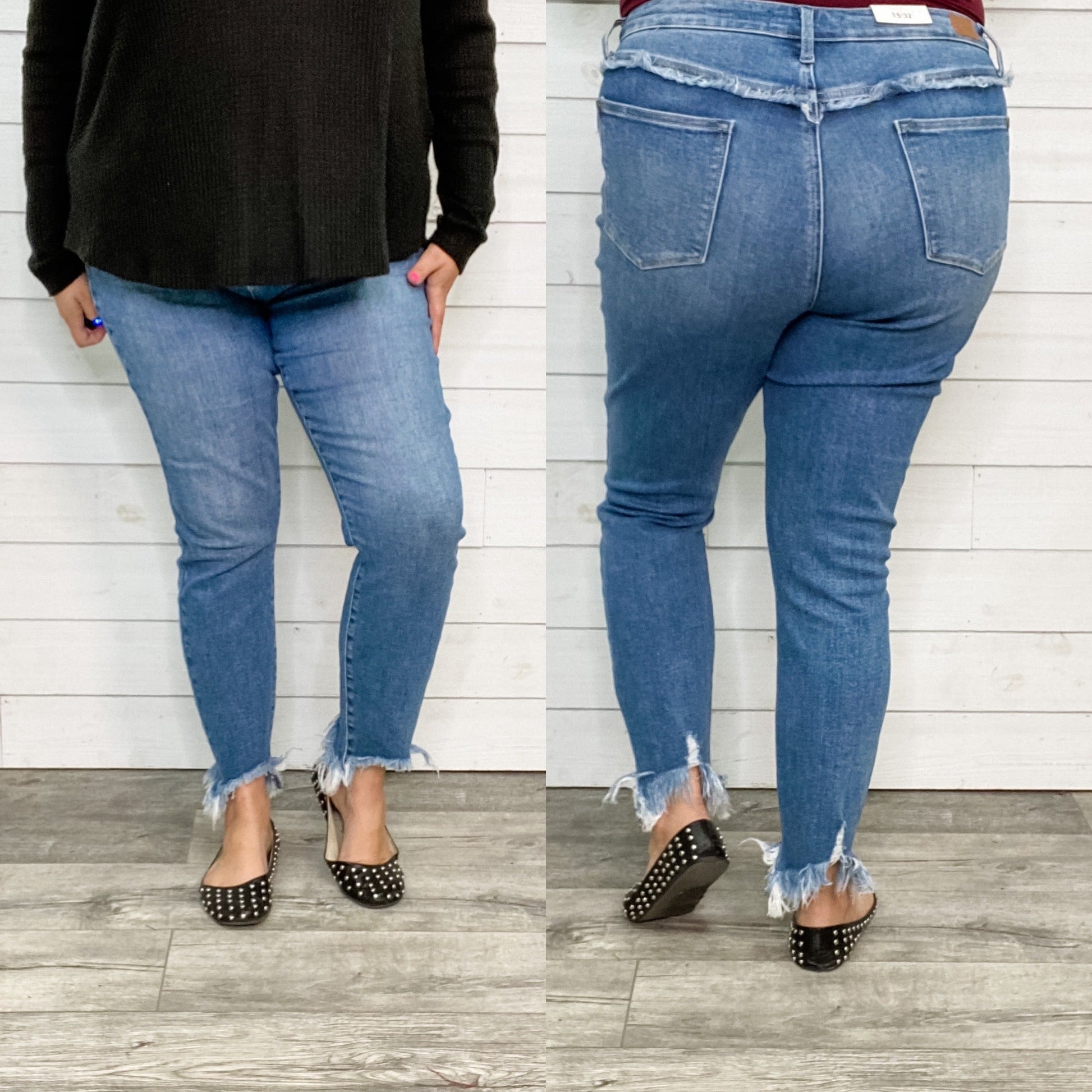 Judy Blue Cowboy Take Me Away Relaxed Fringe Jeans