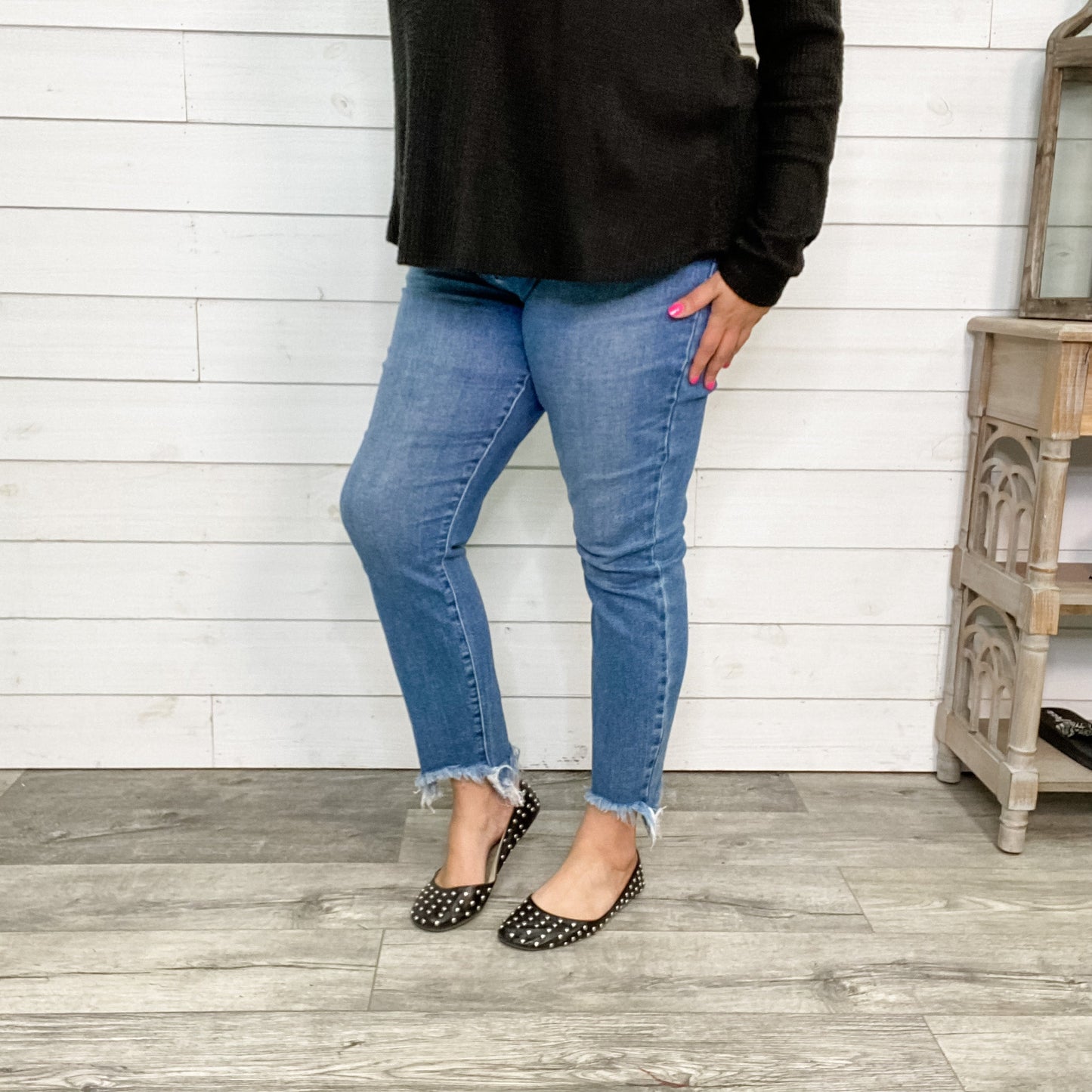 Judy Blue Cowboy Take Me Away Relaxed Fringe Jeans