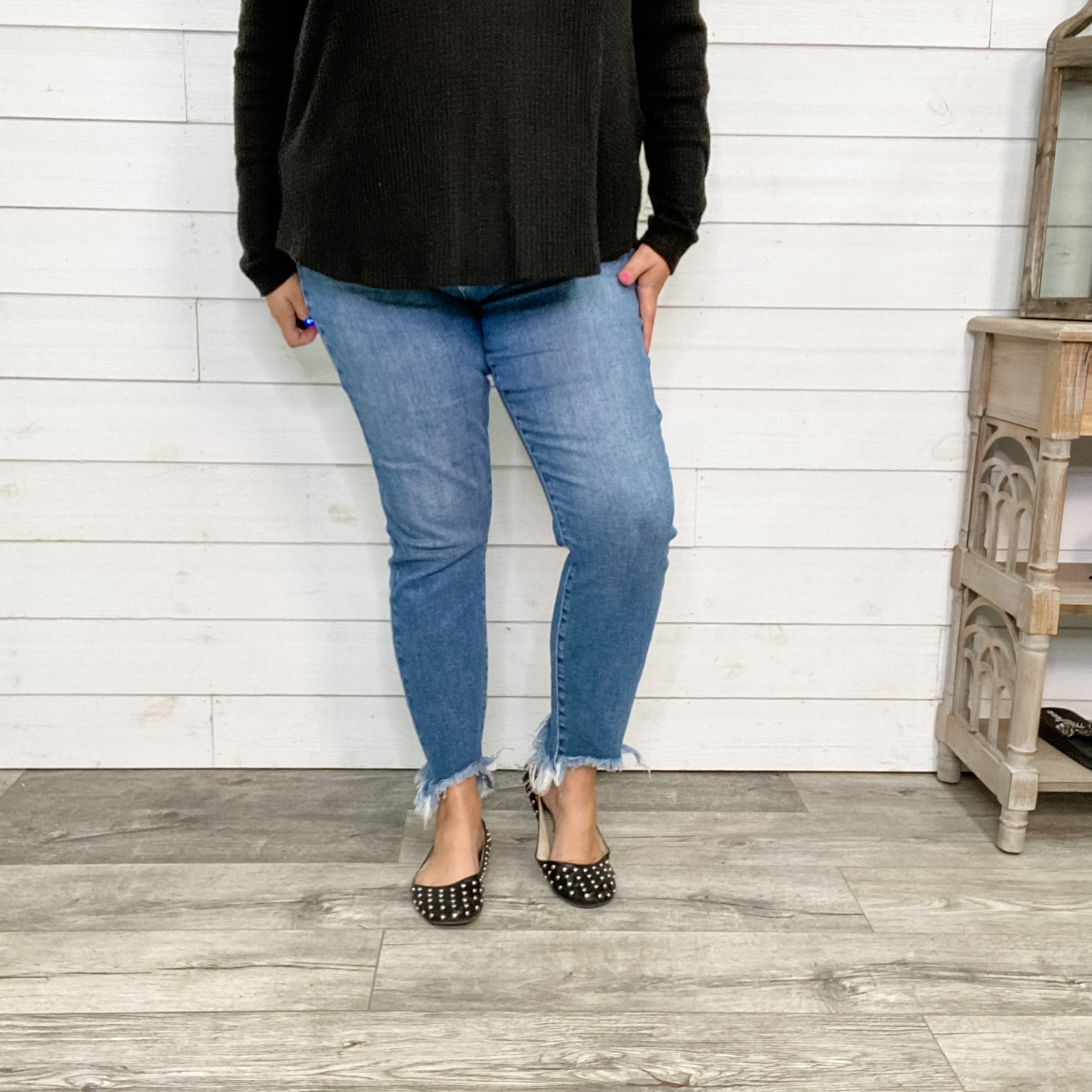 Judy Blue Cowboy Take Me Away Relaxed Fringe Jeans