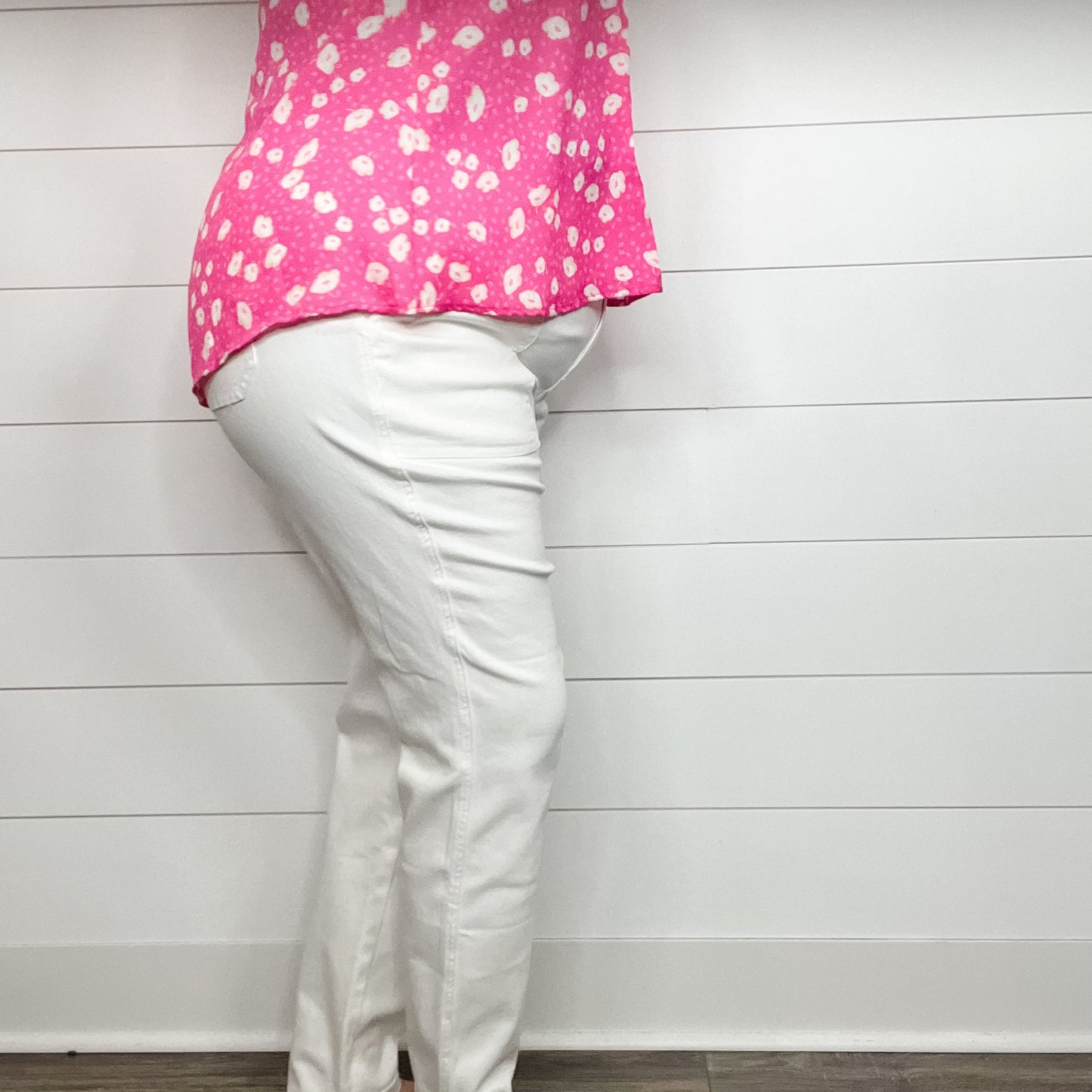 Judy Blue "Creme De La Creme" White Jogger
