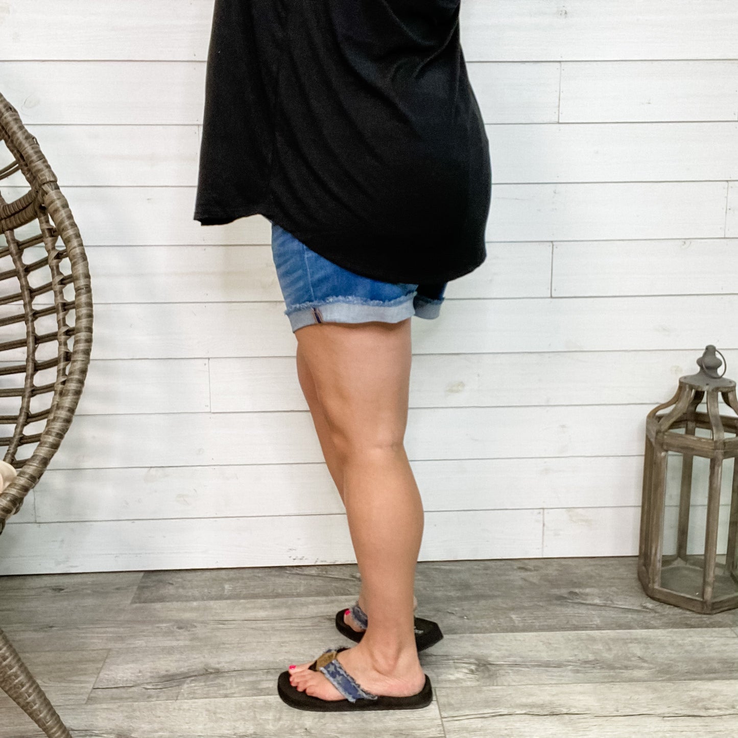 Judy Blue Cuffed Hem "I See You" Shorts