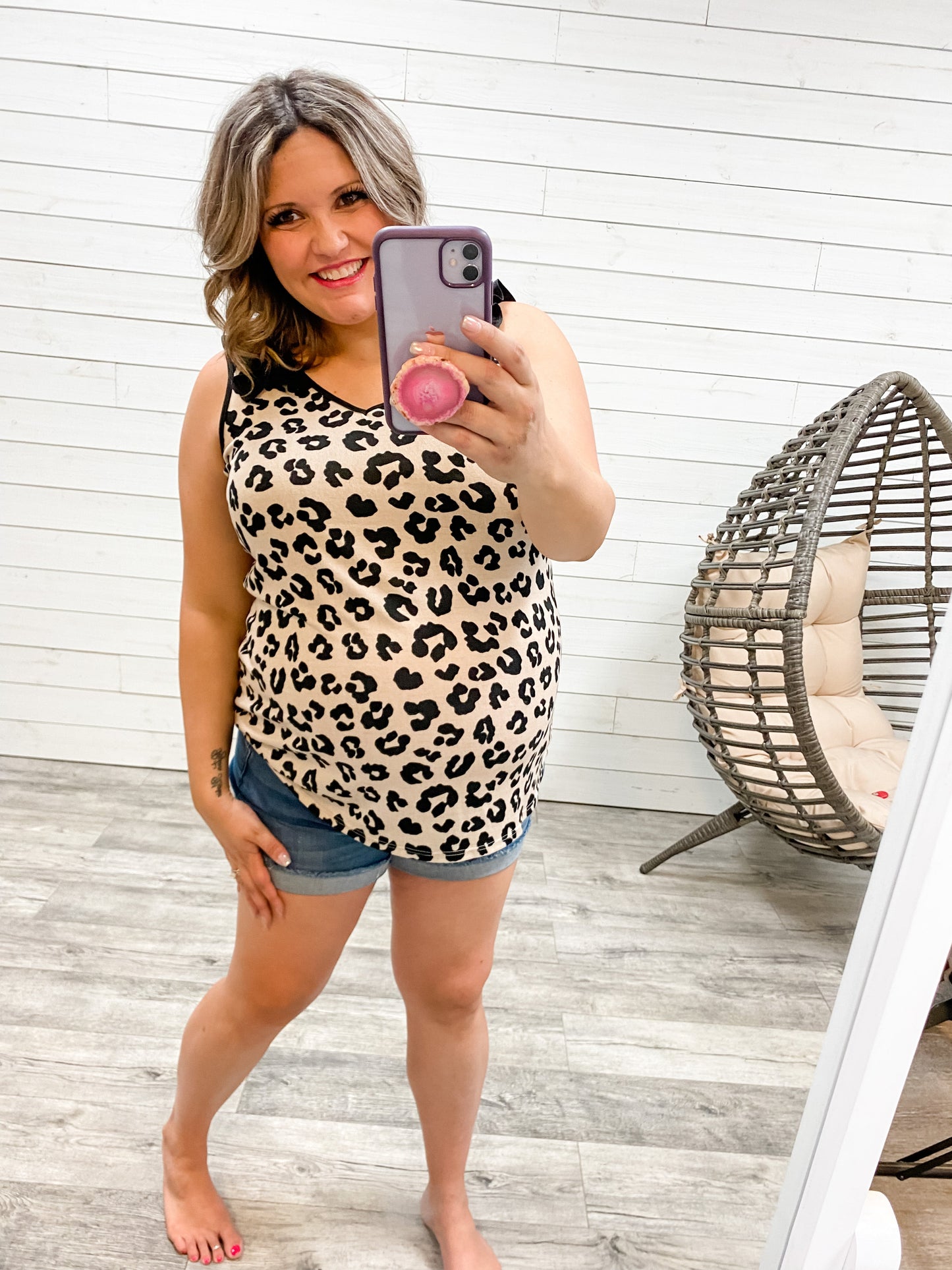 Judy Blue Cuffed Hem "I See You" Shorts