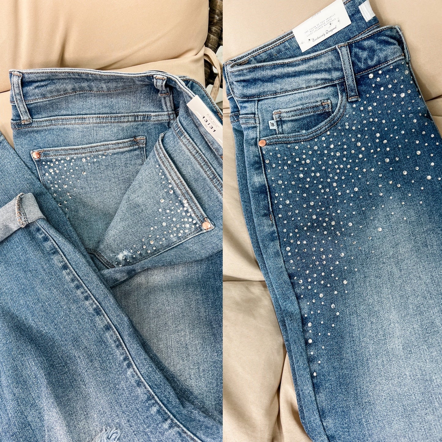 Judy Blue "Denim and Diamonds" Rhinestone Slim Fit Jeans