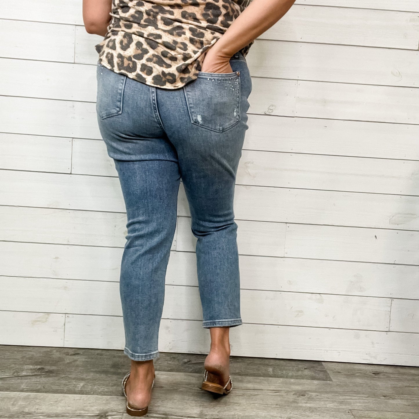 Judy Blue "Denim and Diamonds" Rhinestone Slim Fit Jeans
