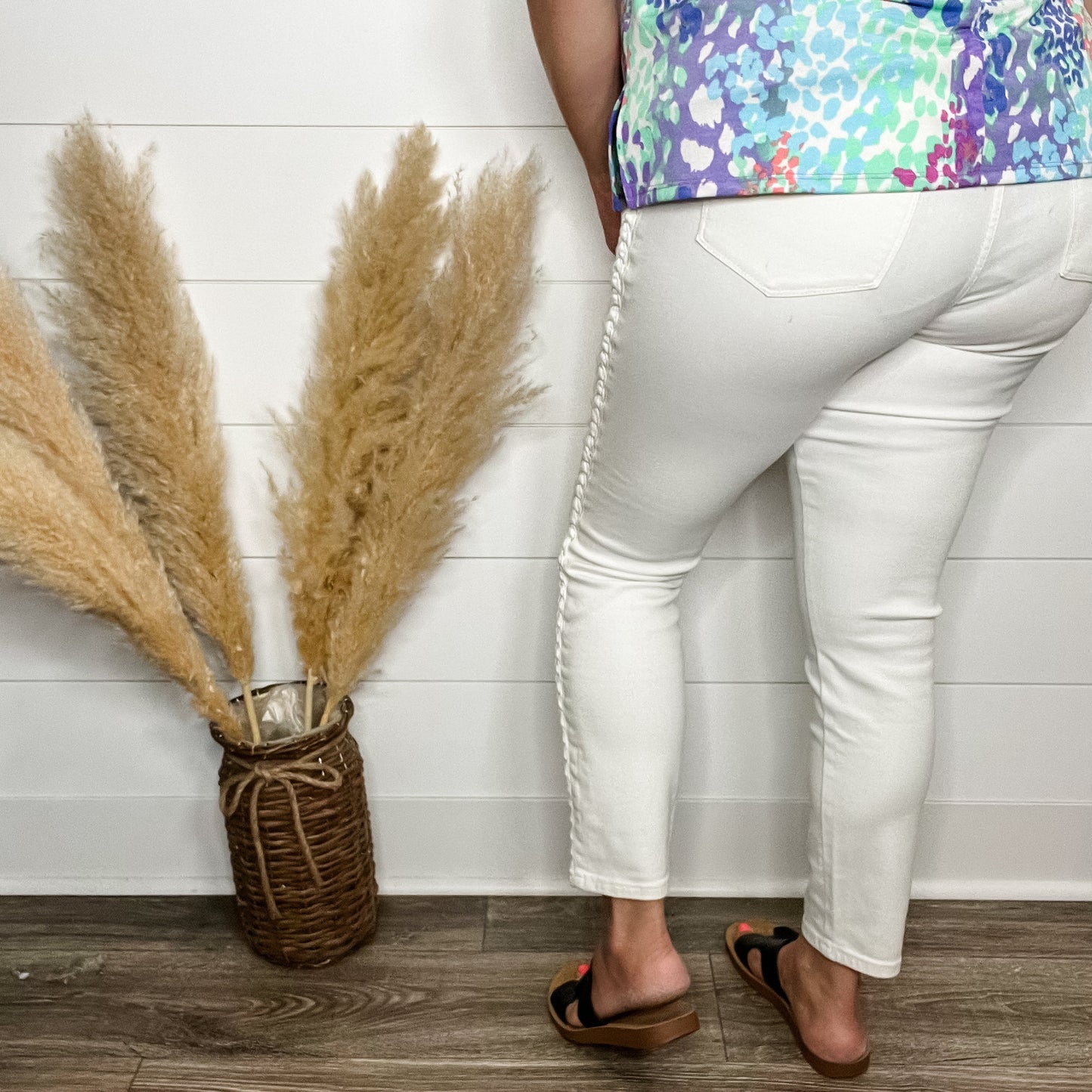 Judy Blue "Double Dutch" Braided Relaxed fit jeans