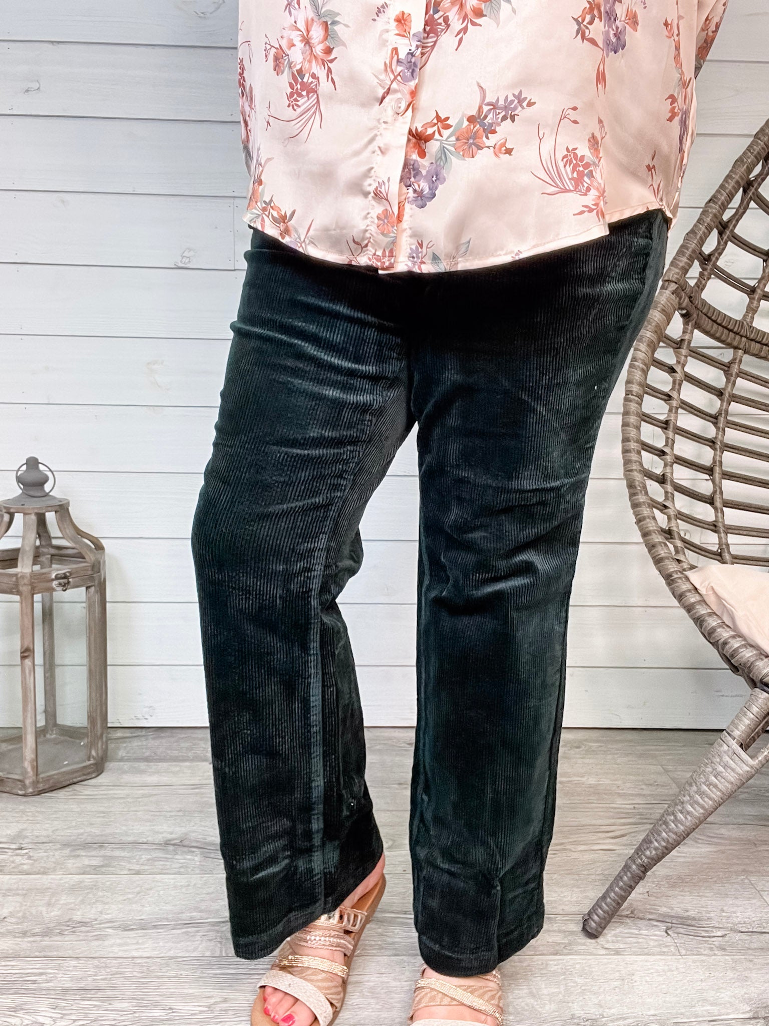 Judy Blue Emerald Corduroy Trouser Wide Leg - Lola Monroe Boutique Judy Blue Emerald Corduroy Trouser Wide Leg - Lola Monroe Boutique