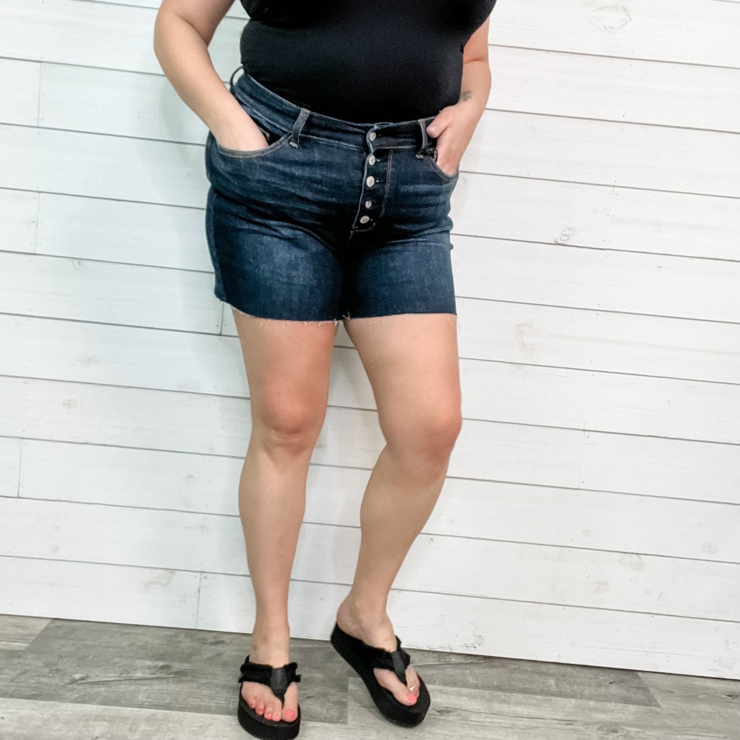 Judy Blue "Essentially Yours" Buttonfly Shorts