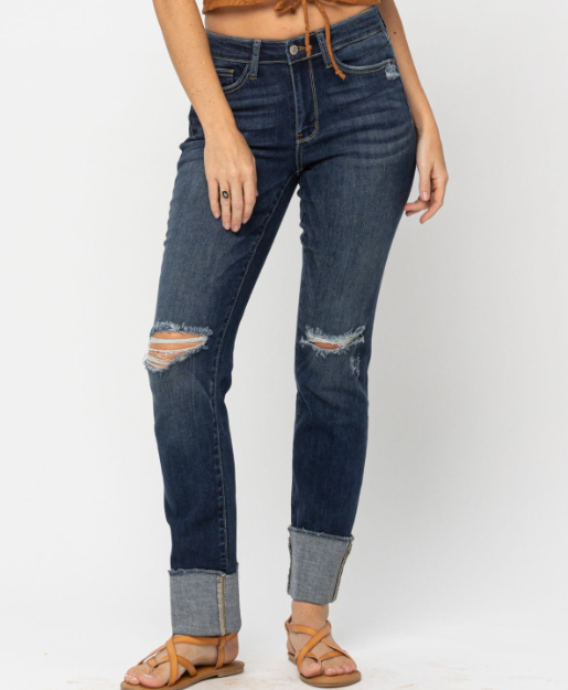 Judy Blue "Fall Vibes" Straight Leg Jeans