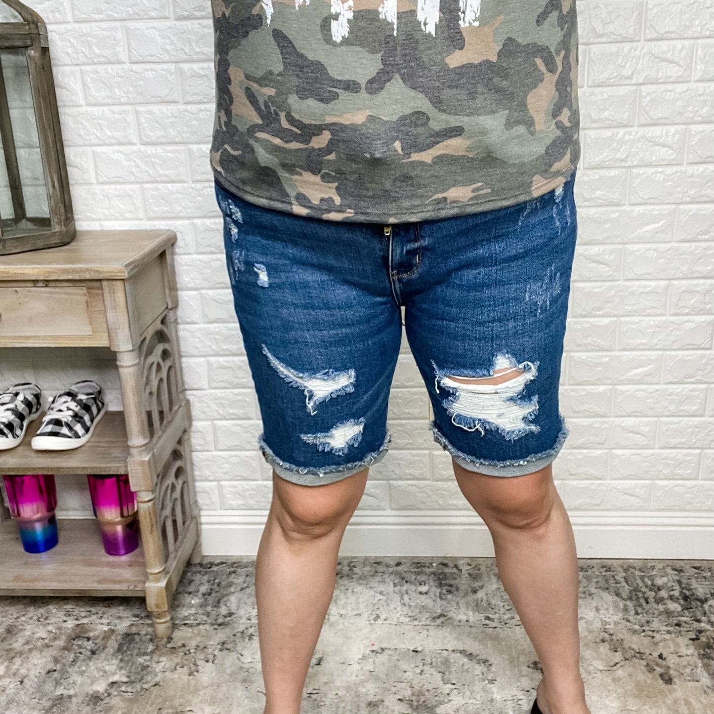 Judy Blue "Feeling Destroyed" Bermuda Shorts