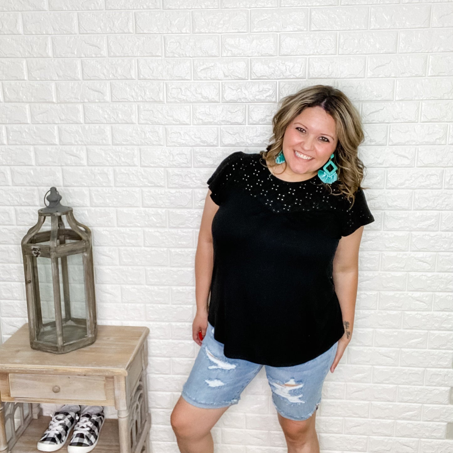Judy Blue "Feisty Mamacita" Destroyed Bermuda Shorts