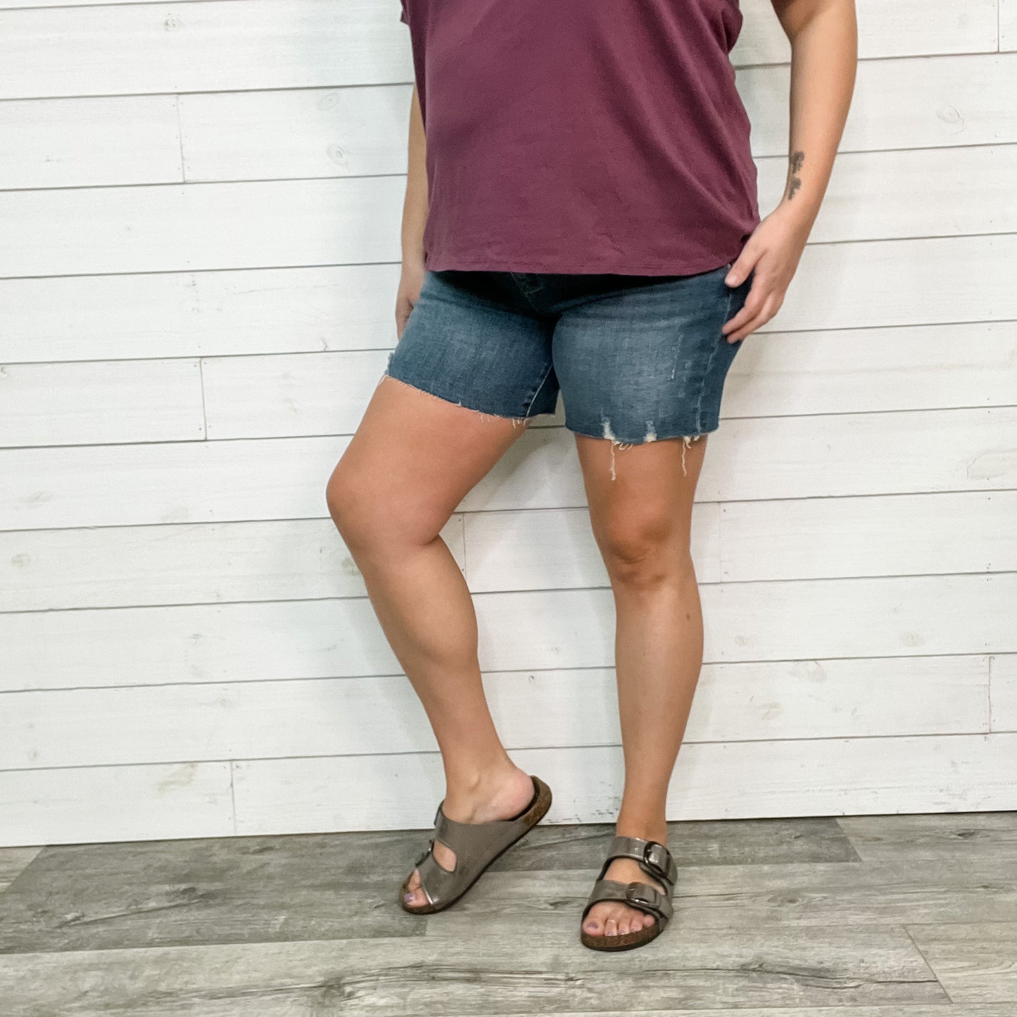 Judy Blue "Got You Covered" Mid Thigh Shorts