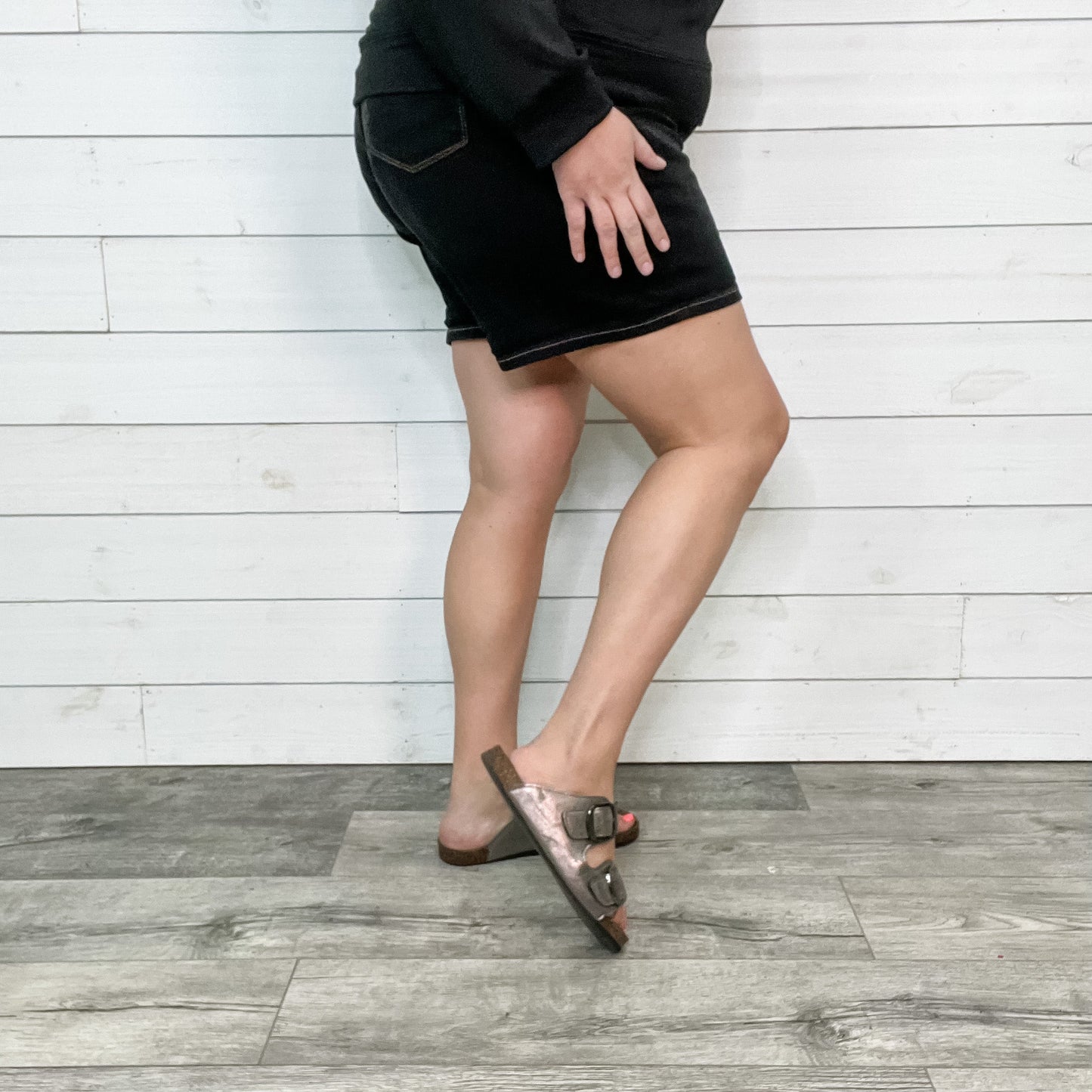 Judy Blue "Half Pint" Mid Thigh Black Shorts