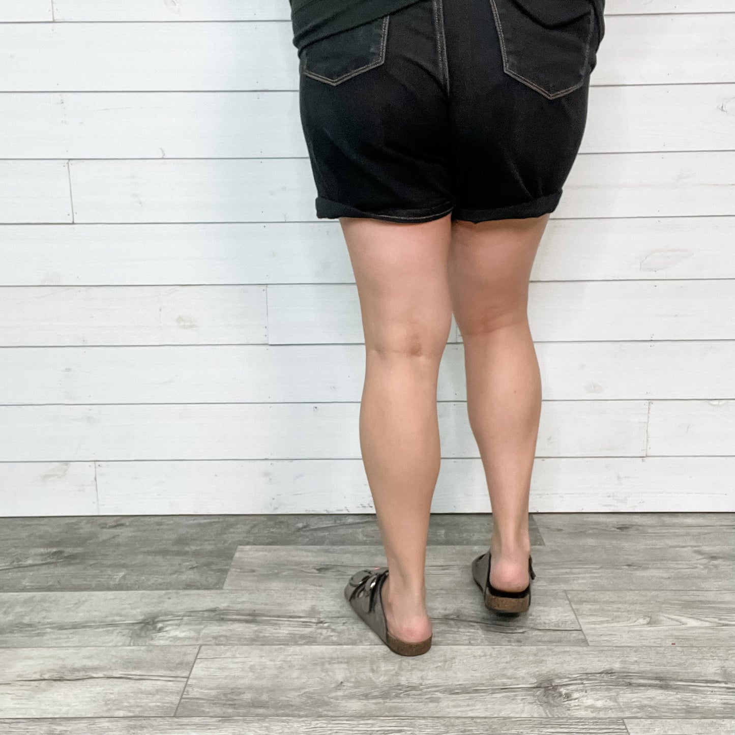 Judy Blue "Half Pint" Mid Thigh Black Shorts