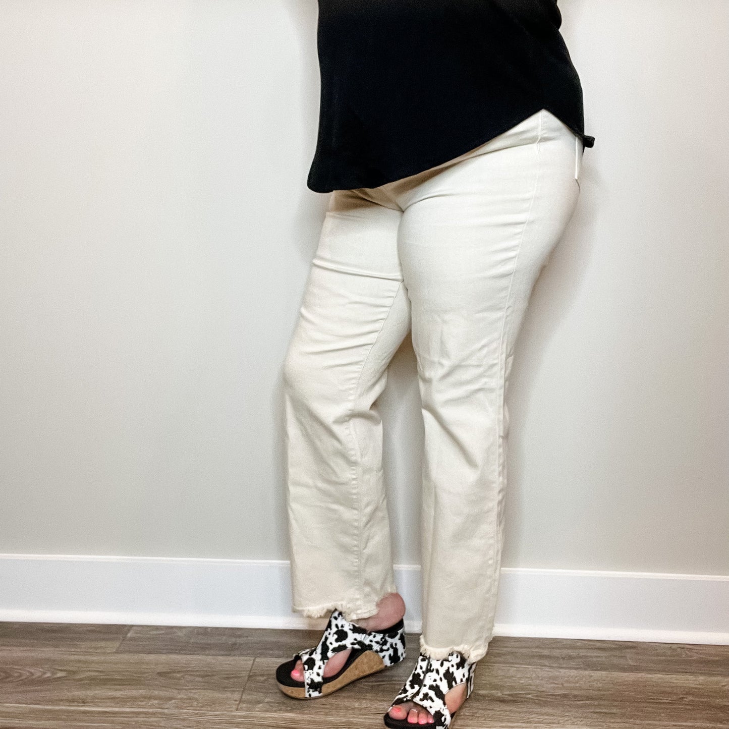 Judy Blue Happy Khaki Straight Leg Jeans