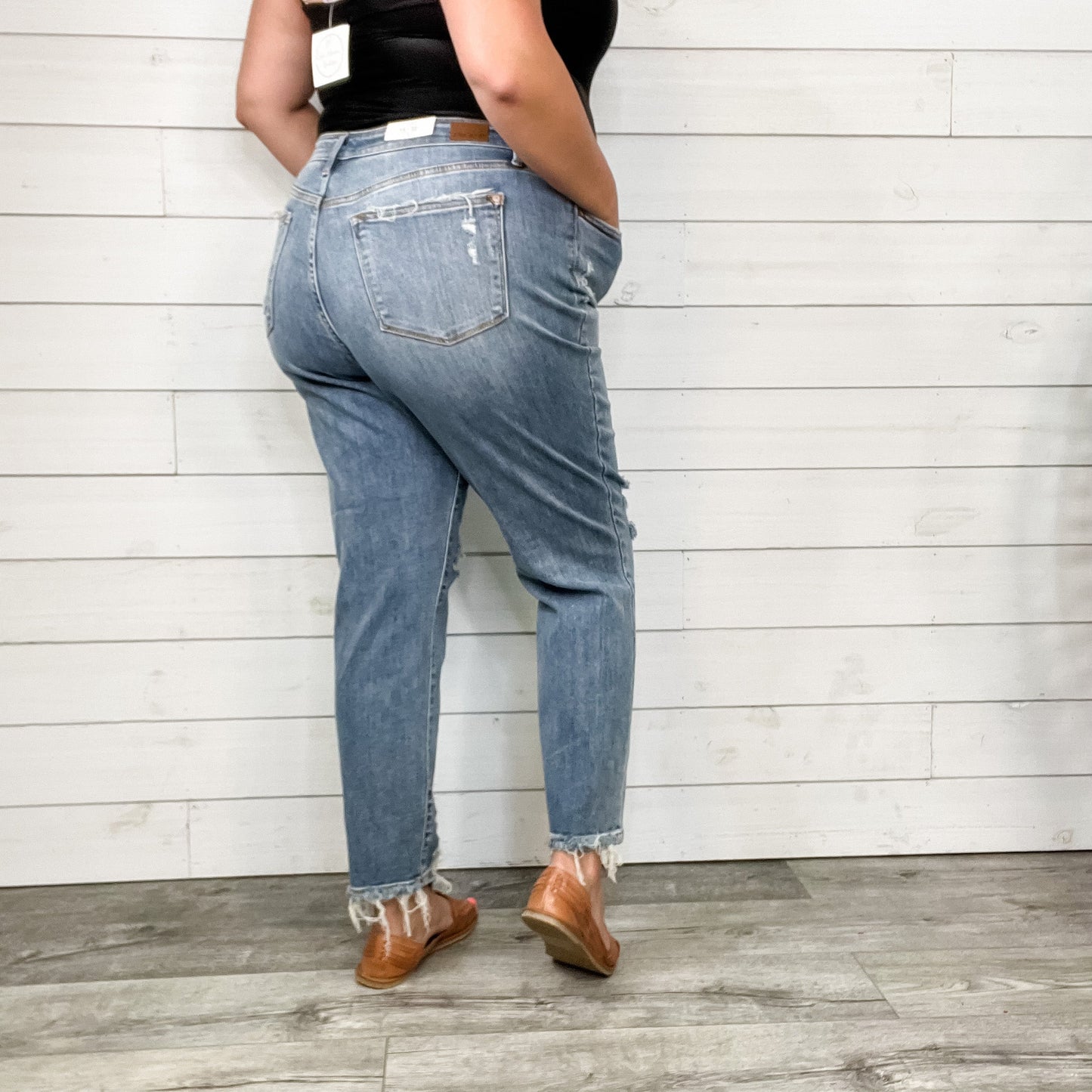 Judy Blue "Hey Geronimo" Buttonfly Boyfriend Jeans