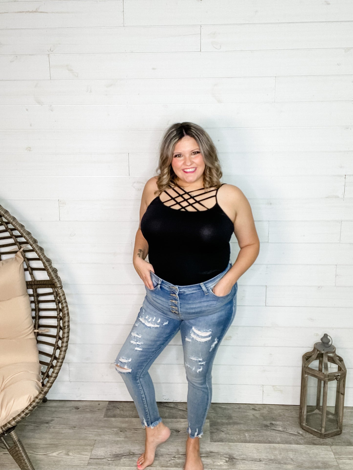 Judy Blue "Hold My Phone" Buttonfly Skinny jeans
