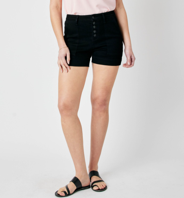 Judy Blue "I Spy" Black Trouser Shorts