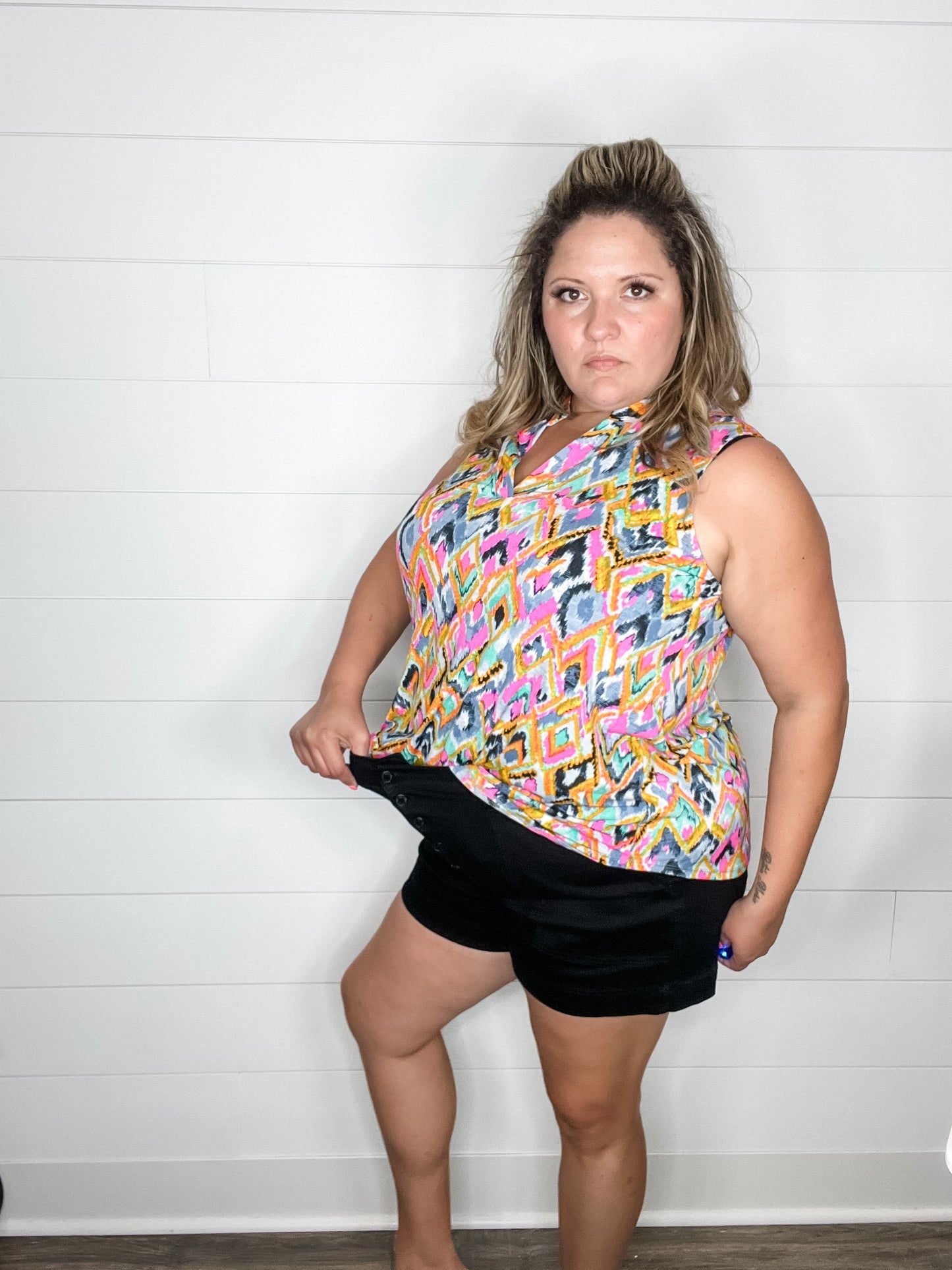 Judy Blue "I Spy" Black Trouser Shorts