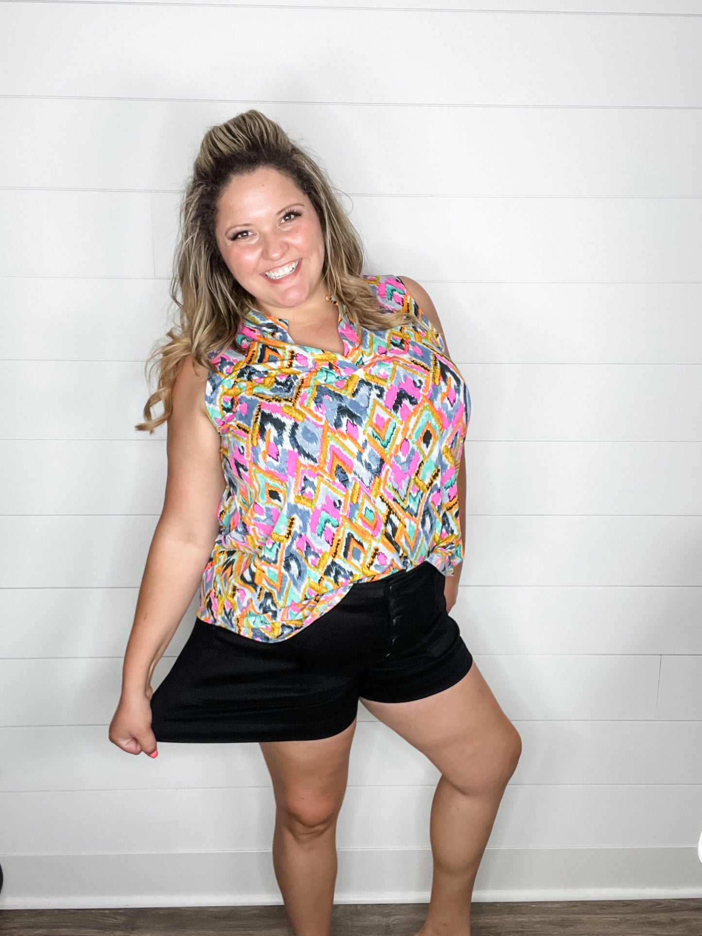 Judy Blue "I Spy" Black Trouser Shorts