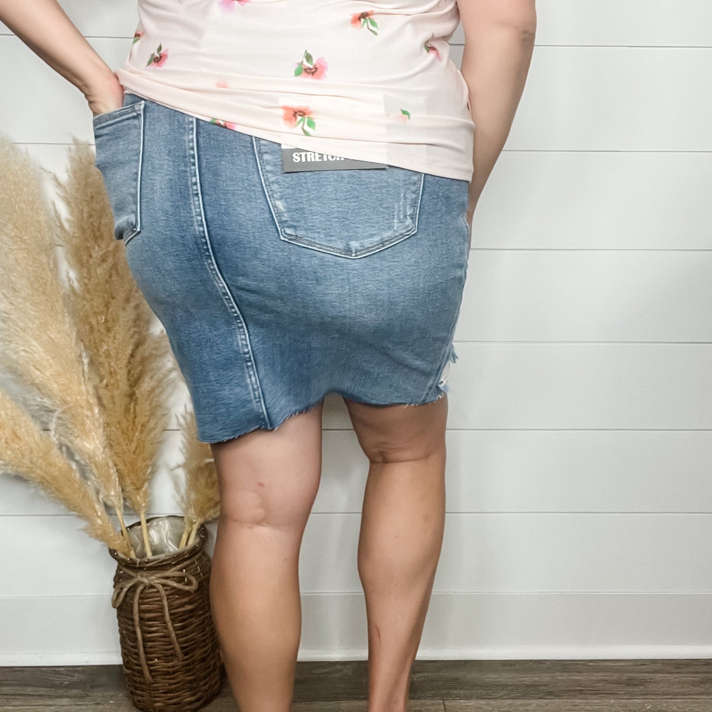 Judy Blue "In Contrast" Rigid Magic Skirt