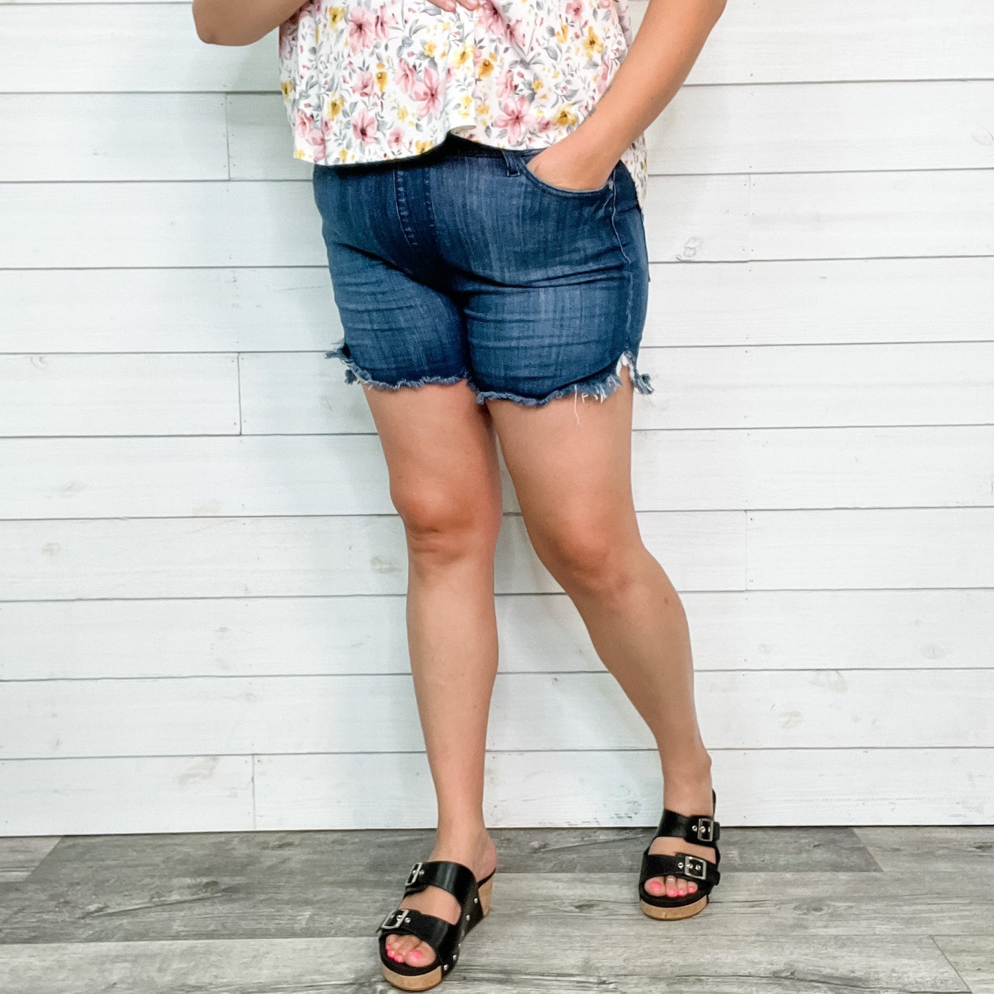 Judy Blue Jeggings Dolphin Hem Shorts