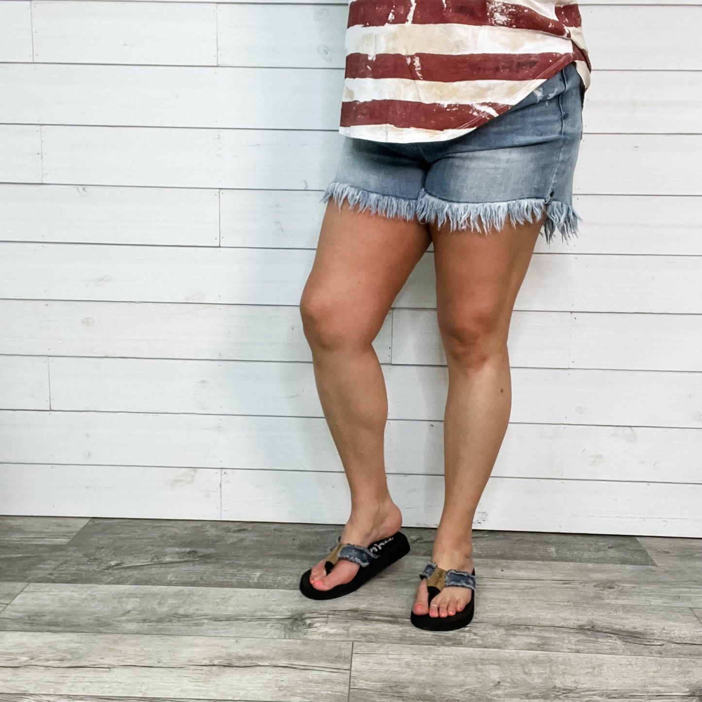 Judy Blue "Kick The Dust Up" Fringe Shorts