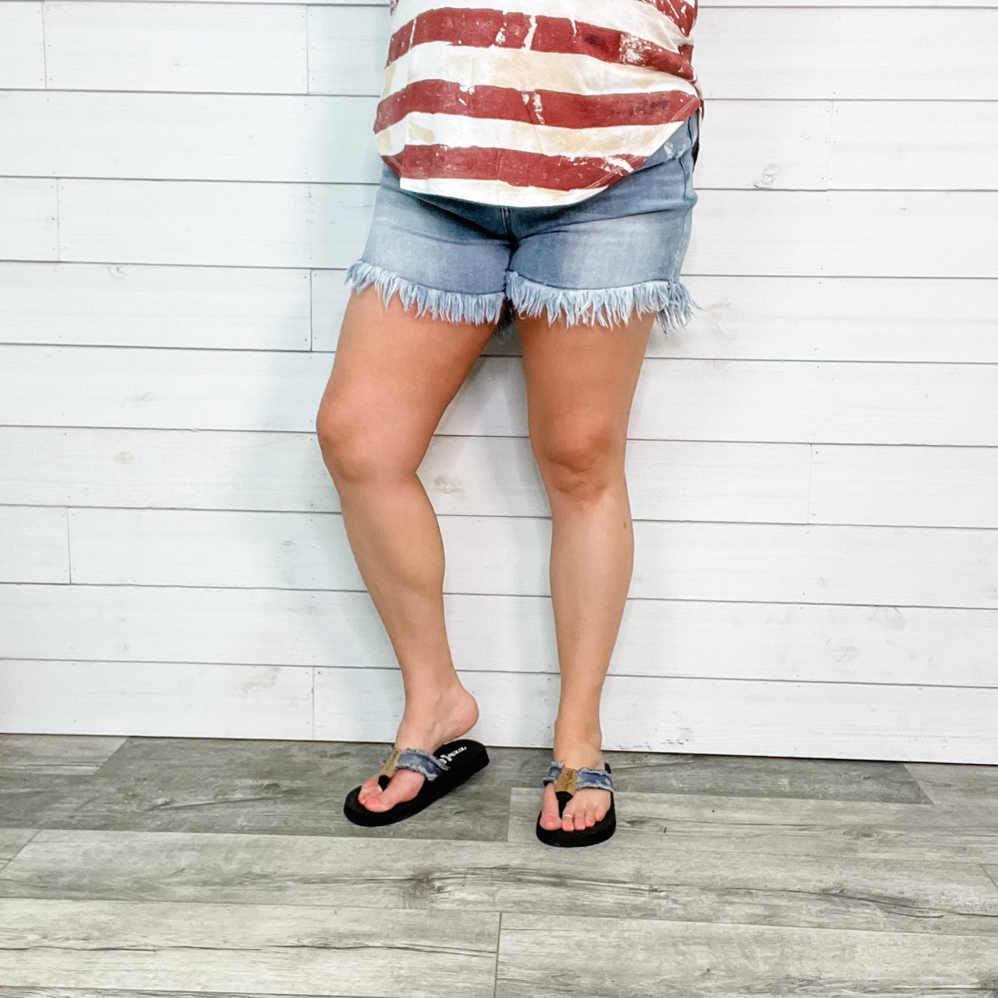 Judy Blue "Kick The Dust Up" Fringe Shorts