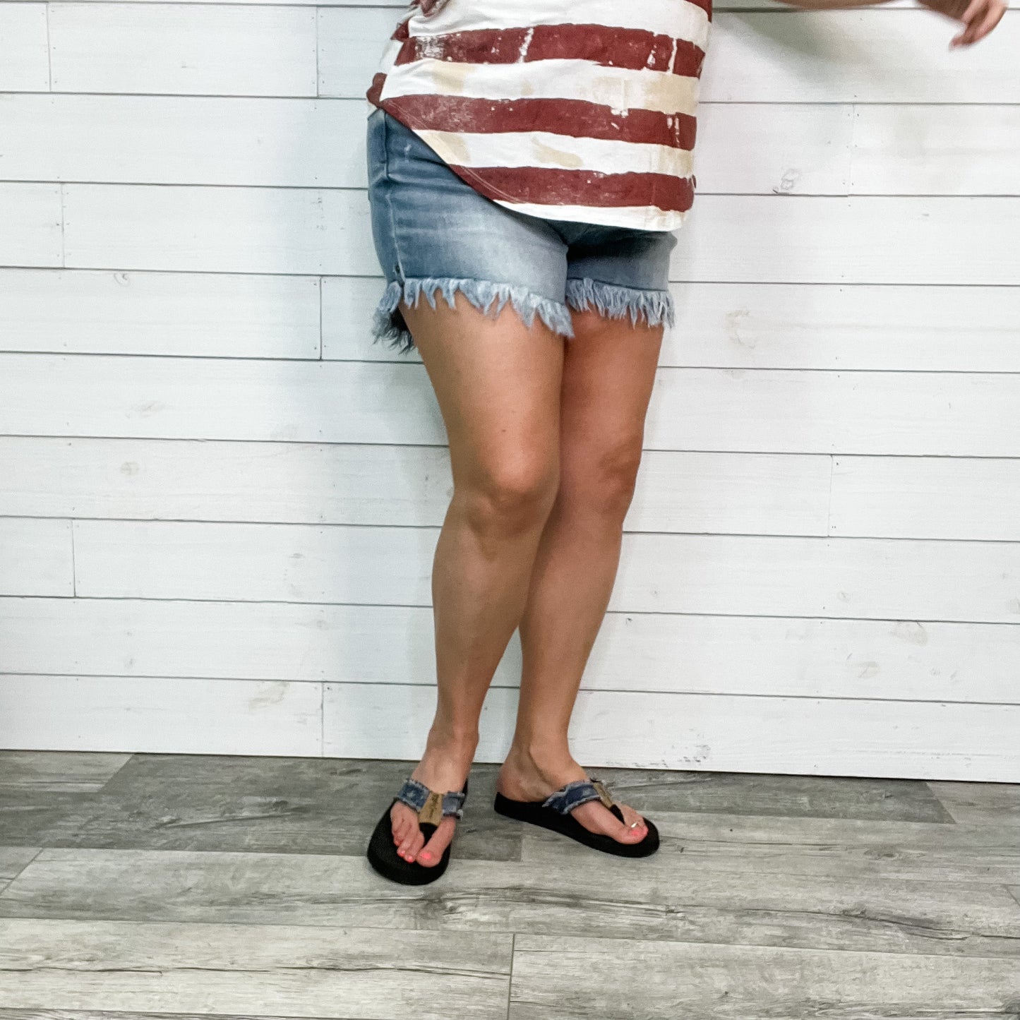 Judy Blue "Kick The Dust Up" Fringe Shorts