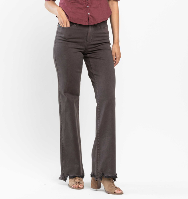 Judy Blue "Love A Latte" Dark Brown Straight Leg Jeans