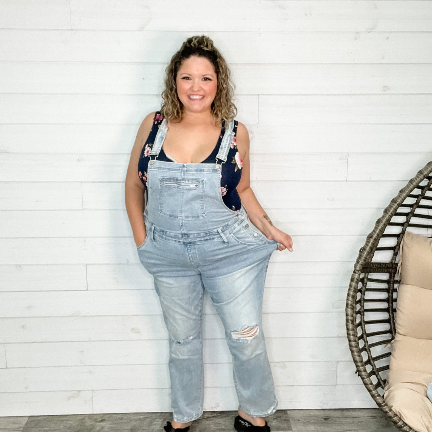 Judy Blue Mamma Mia Wide Leg Overalls