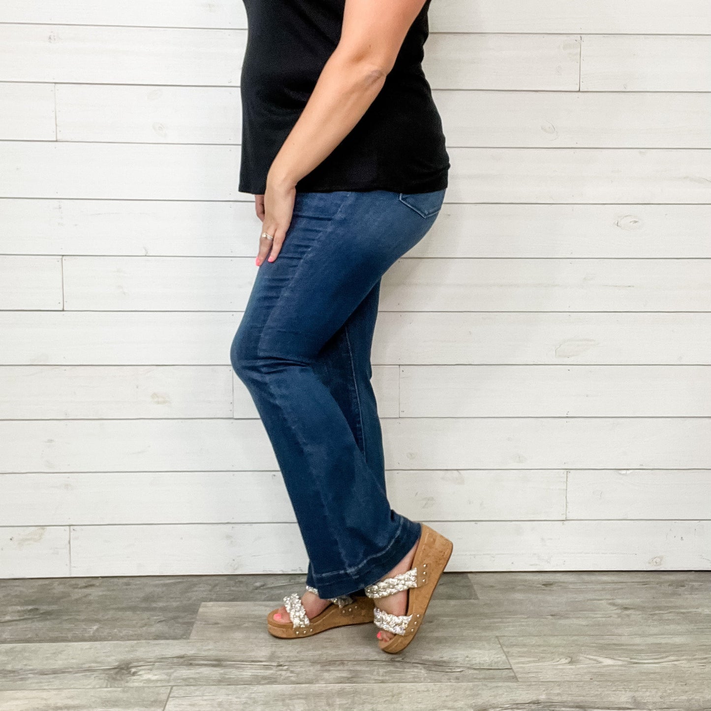 Judy Blue "Mouse Meet Cheese" Buttonfly Trouser Flares