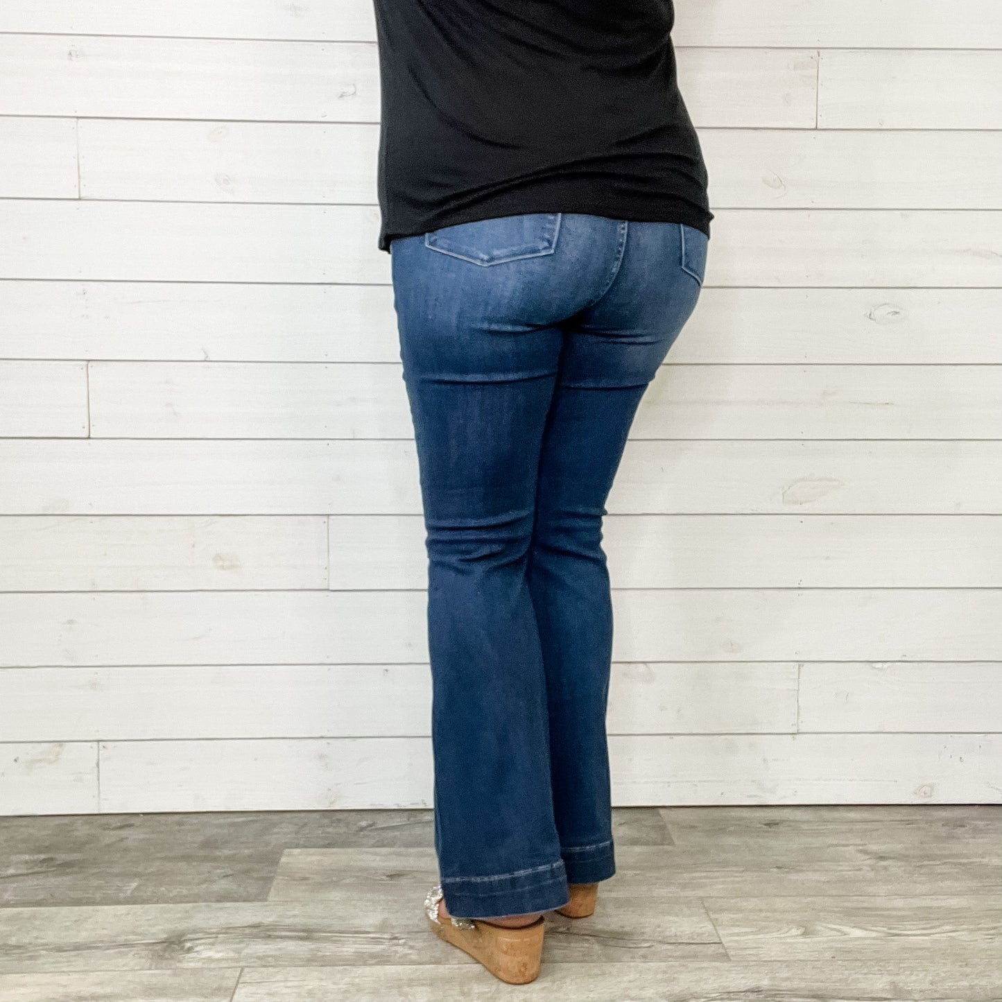 Judy Blue "Mouse Meet Cheese" Buttonfly Trouser Flares