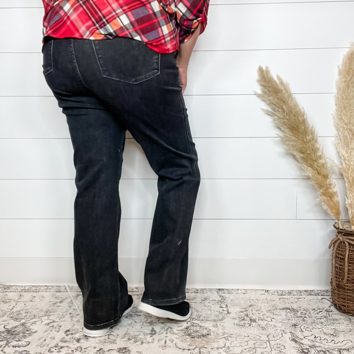 Judy Blue "Not Today" Black Tummy Control Straight Leg Jeans