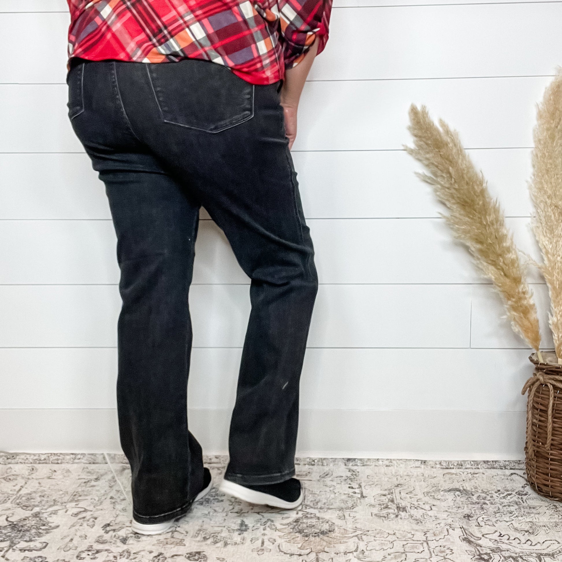 Judy Blue "Not Today" Black Tummy Control Straight Leg Jeans