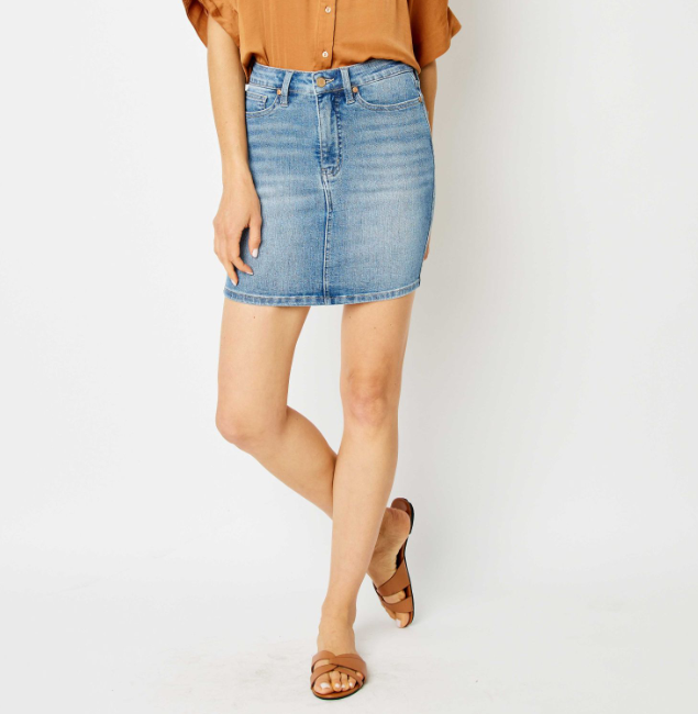 Judy Blue "ooh la la" Tummy Control Skirt