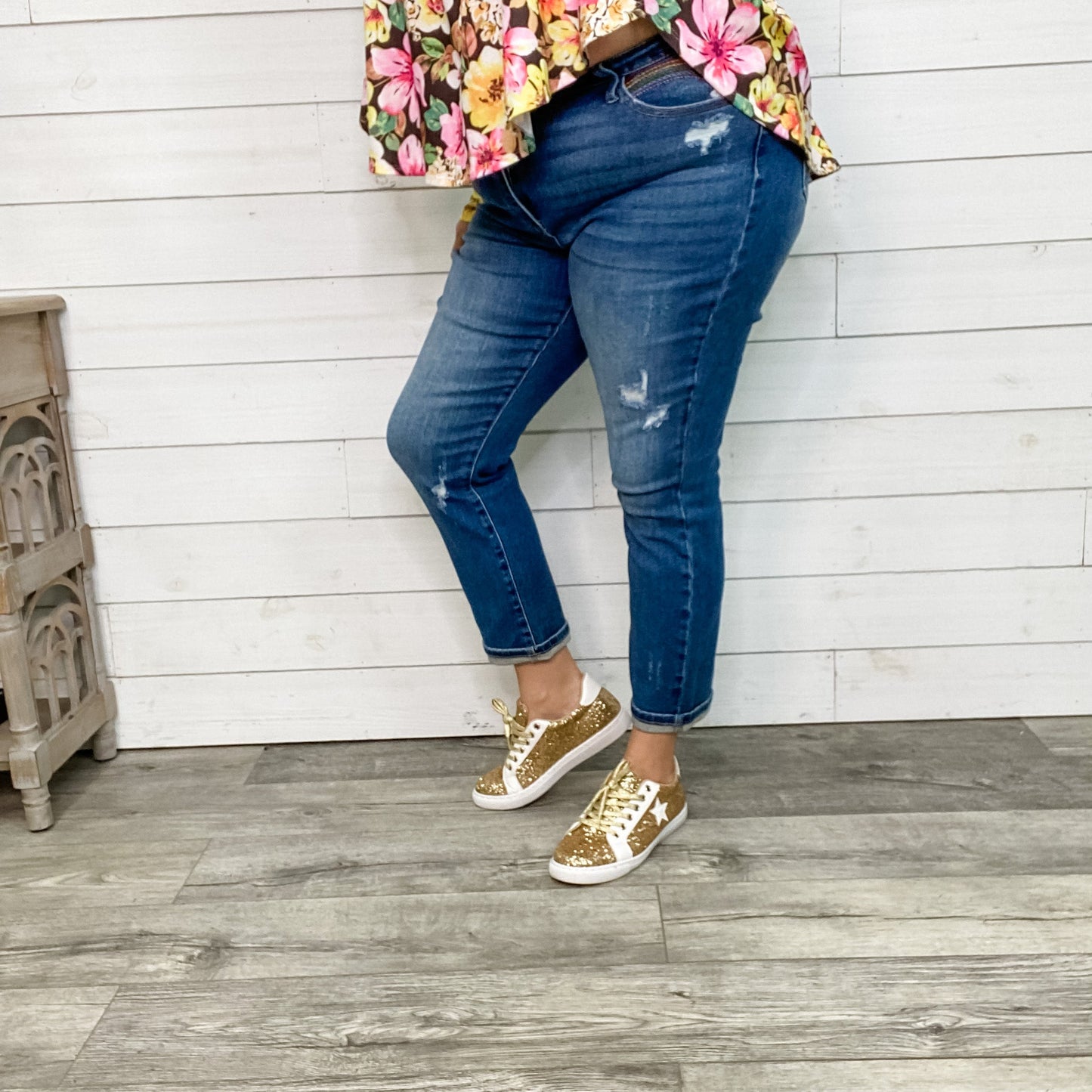 Judy Blue "Over the Rainbow" Straight leg jeans