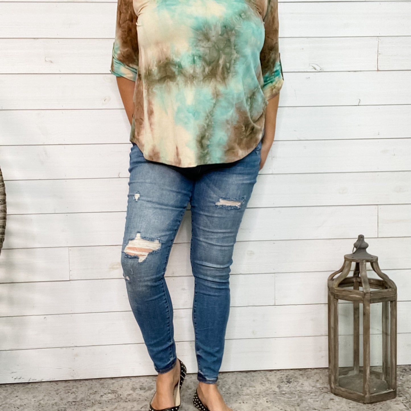 Judy Blue Rainbow Thread Skinny Jeans