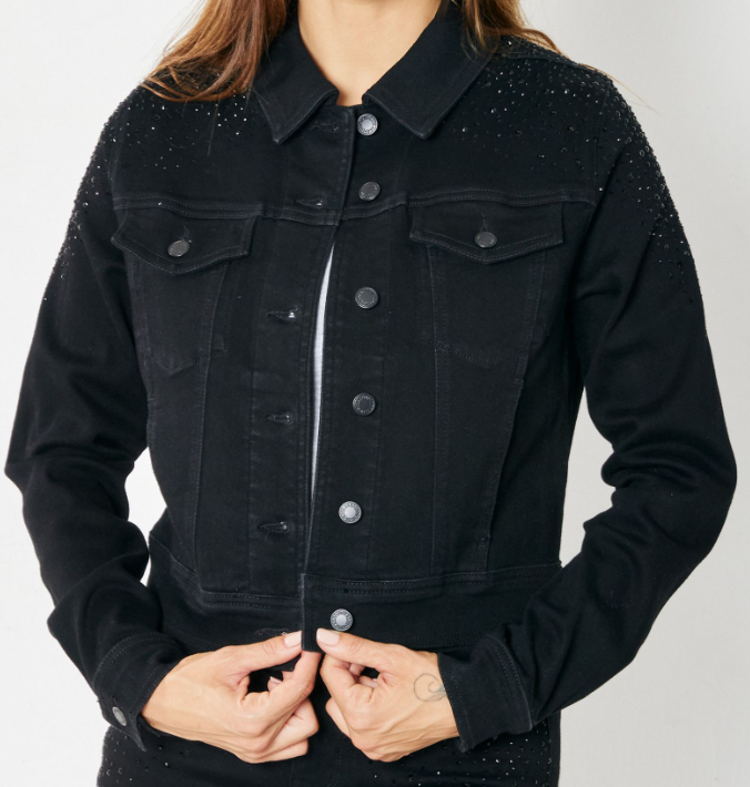 Judy Blue Rhinestone Jacket (Black)