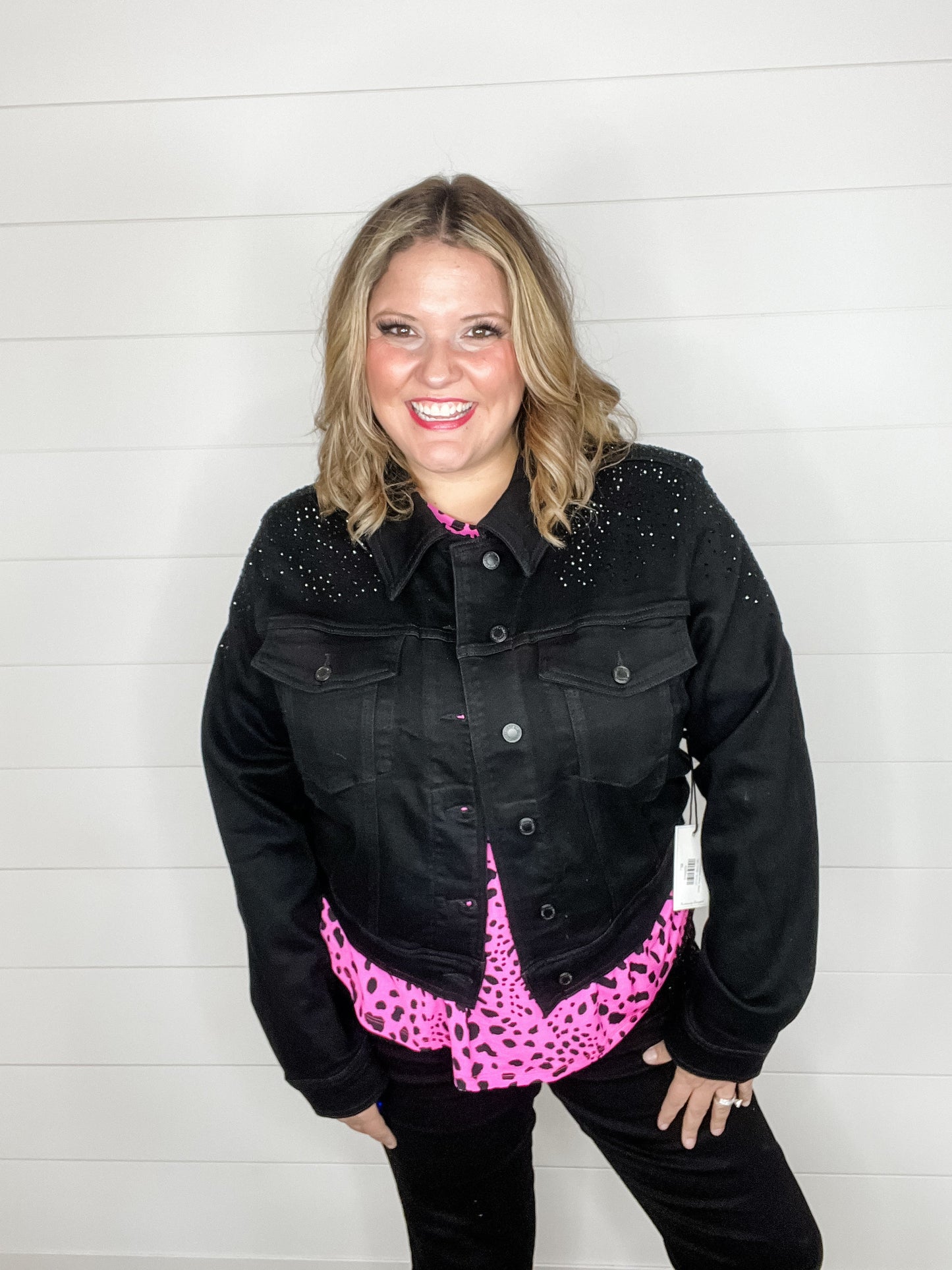 Judy Blue Rhinestone Jacket (Black)
