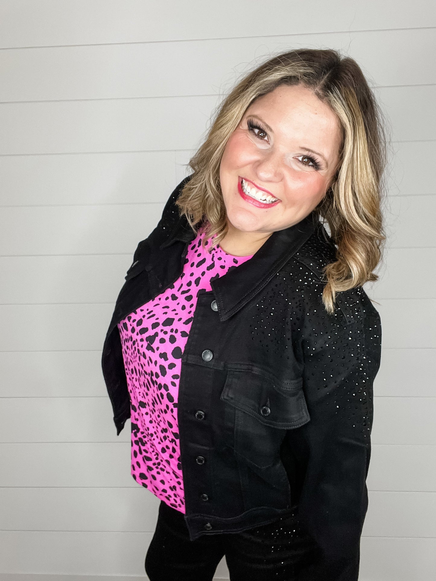 Judy Blue Rhinestone Jacket (Black)