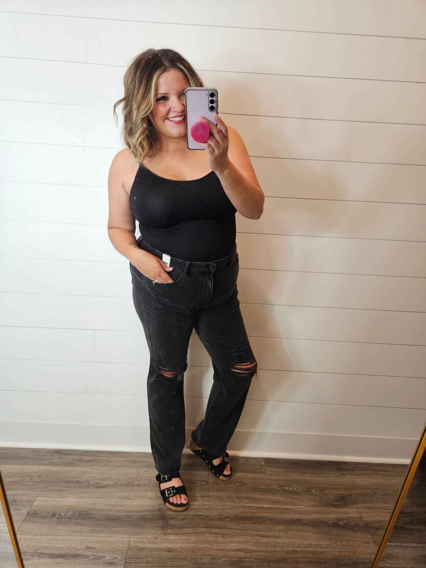 Judy Blue Rigid Magic Black Straight leg Jeans