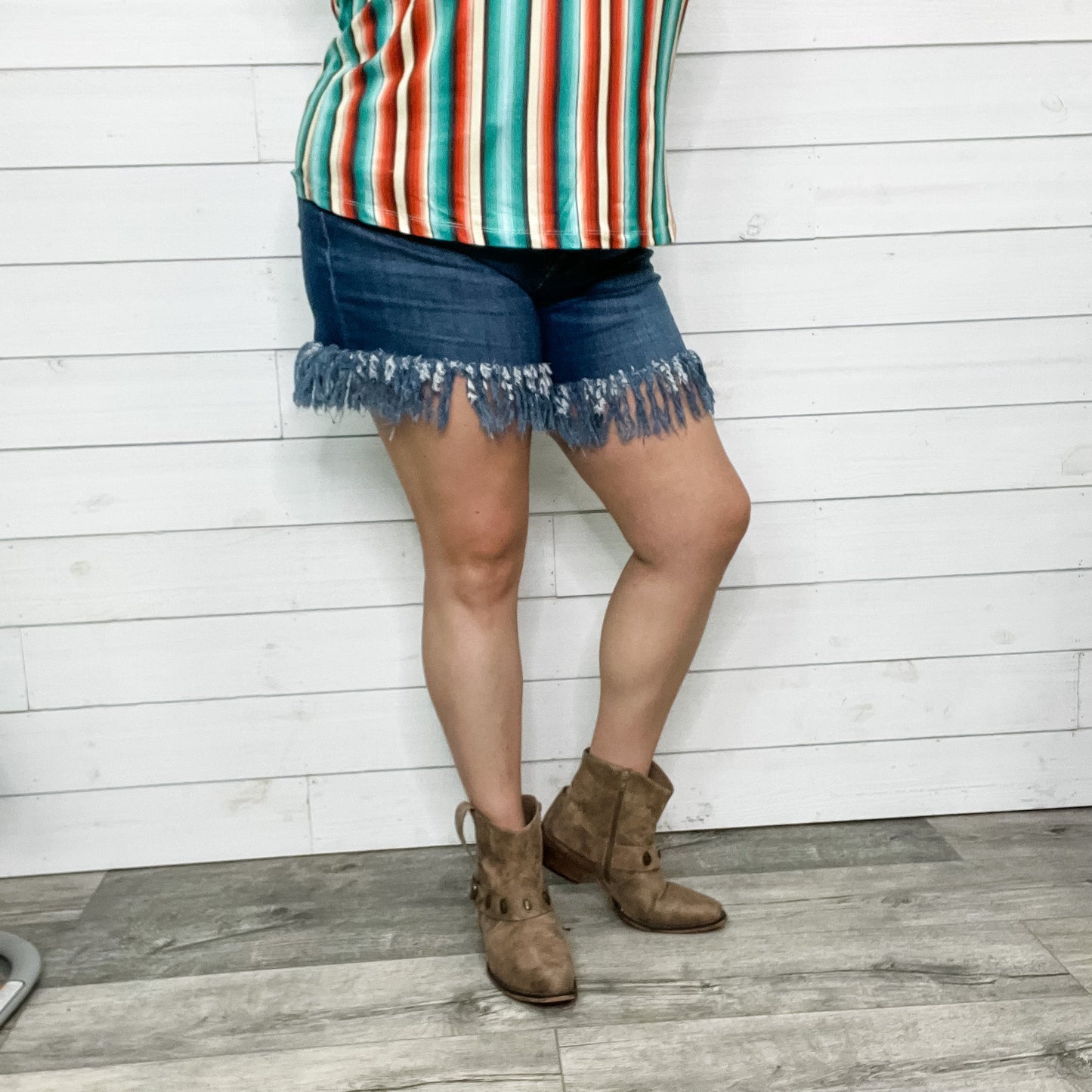 Judy Blue Rodeo Fringe Shorts