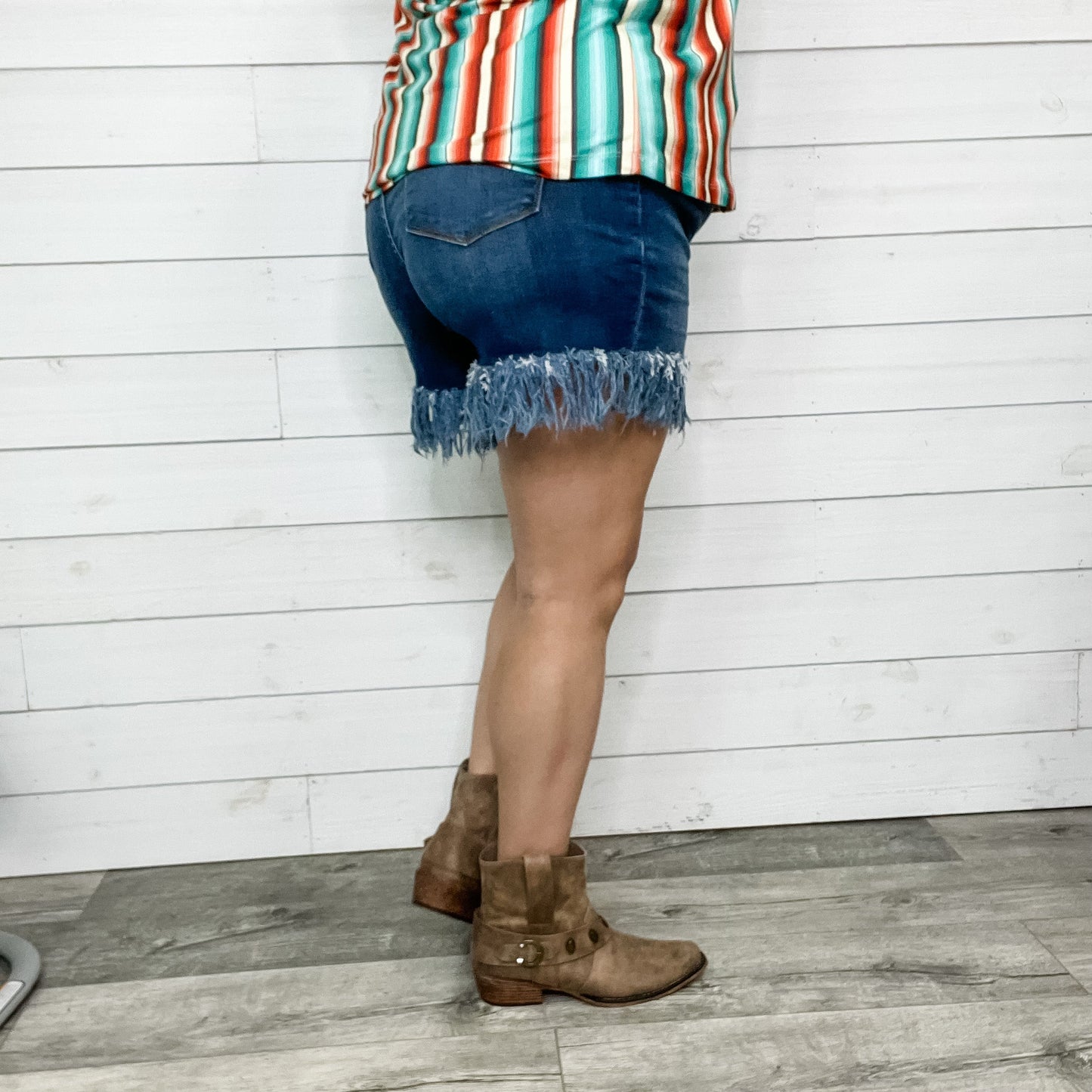 Judy Blue Rodeo Fringe Shorts