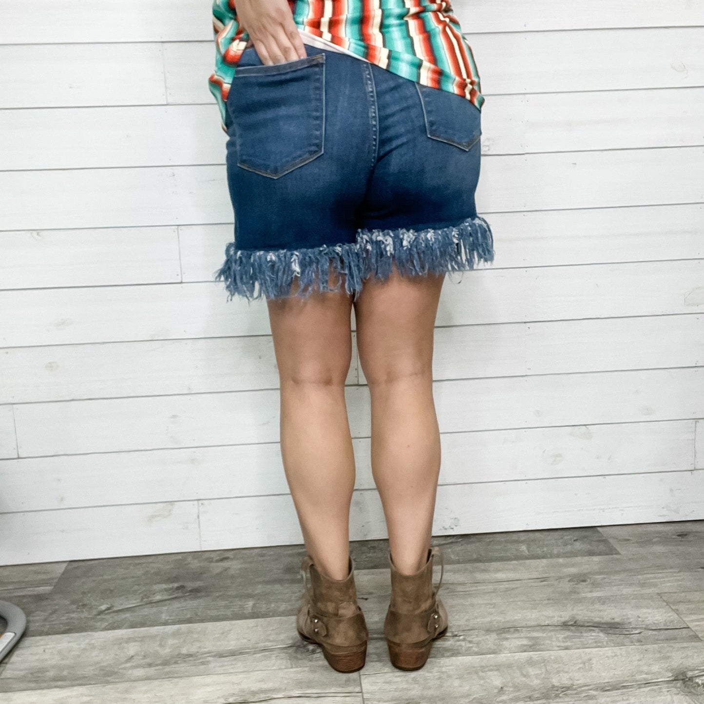 Judy Blue Rodeo Fringe Shorts