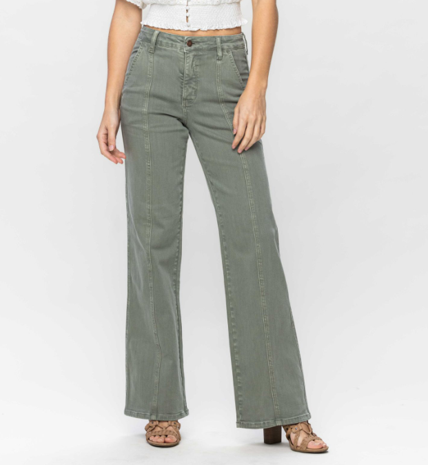 Judy Blue Sage Front Seam Straight Leg Jeans