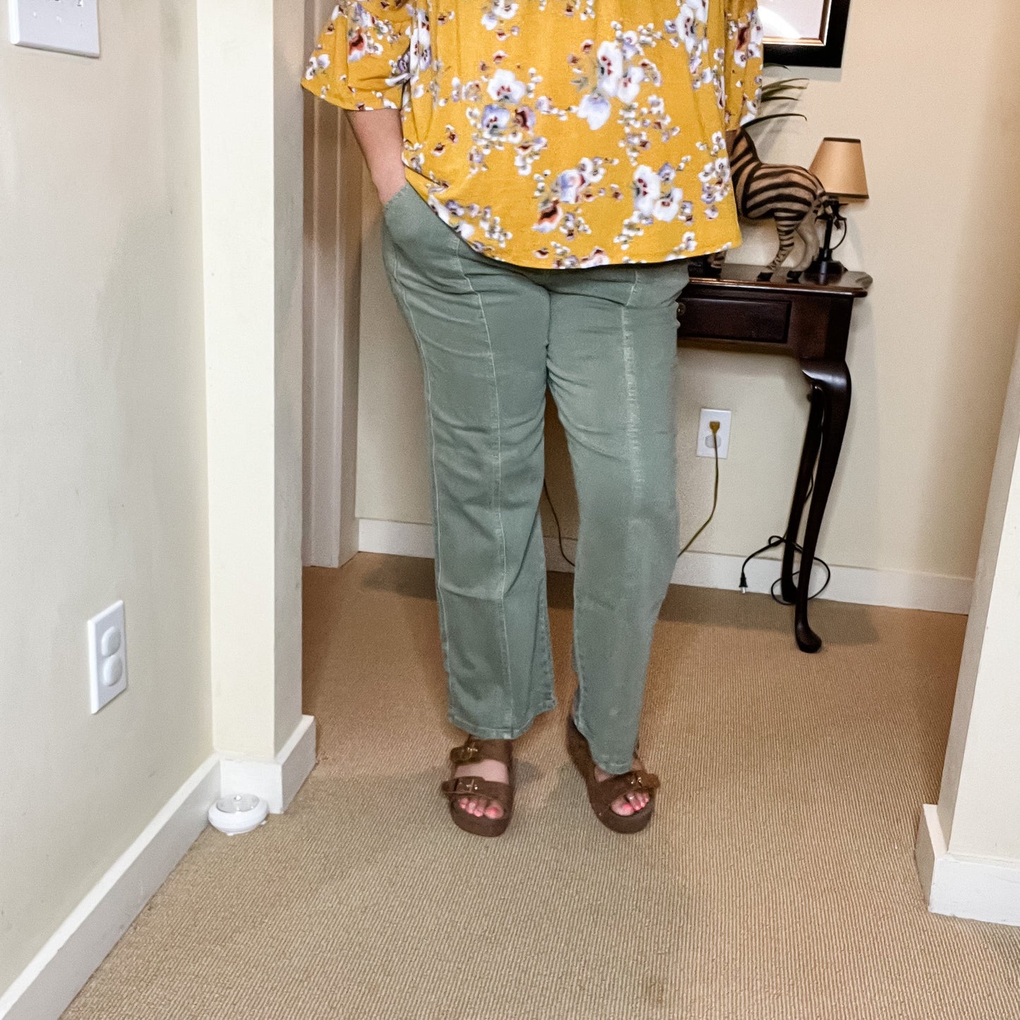 Judy Blue Sage Front Seam Straight Leg Jeans