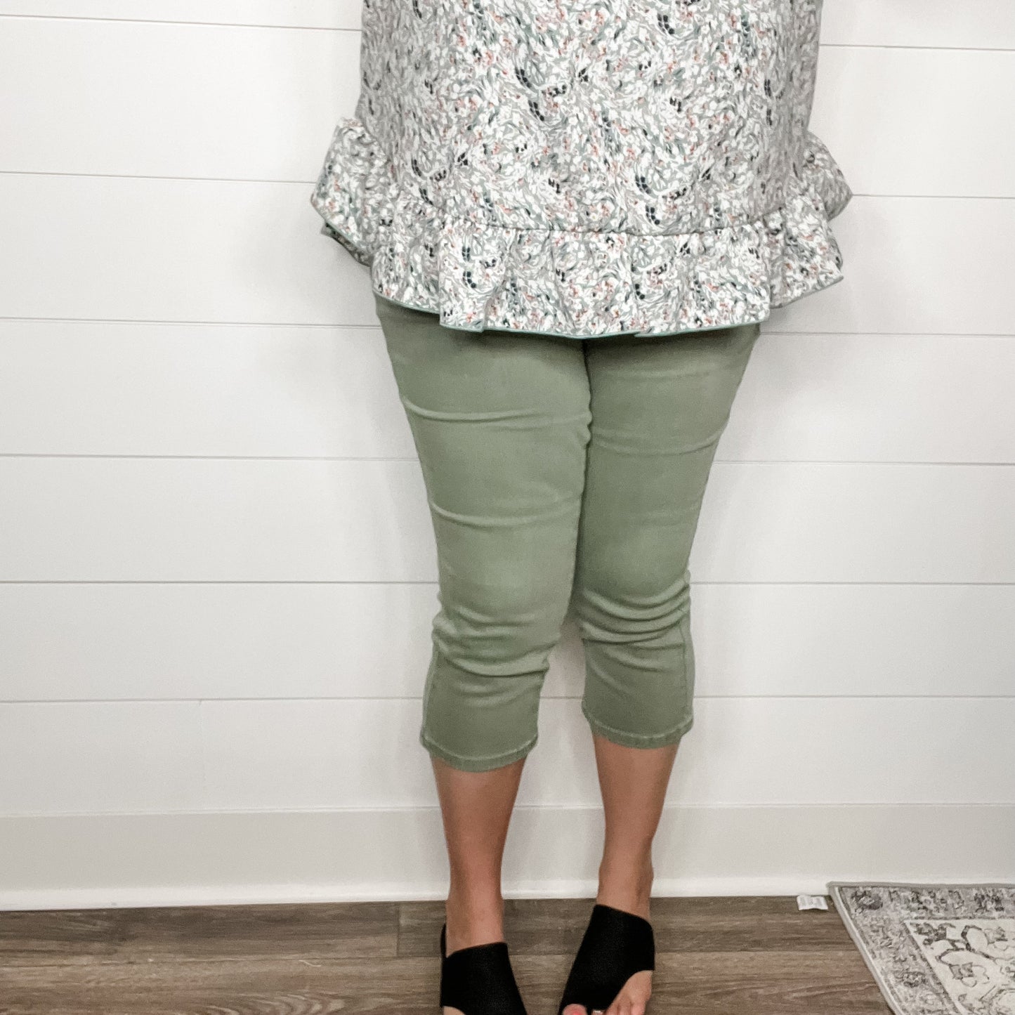 Judy Blue "Sage It Ain't So" Denim Capris