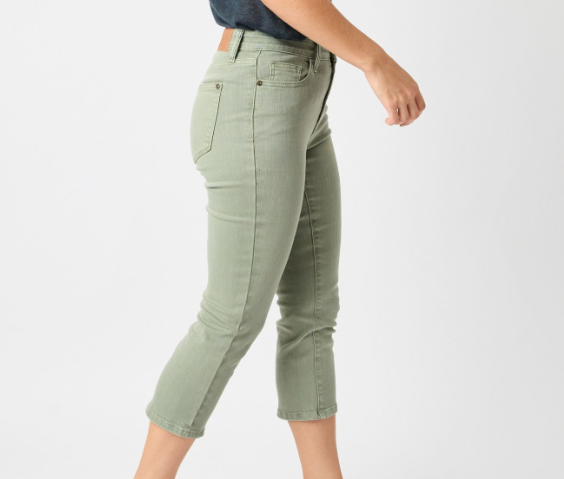 Judy Blue "Sage It Ain't So" Denim Capris